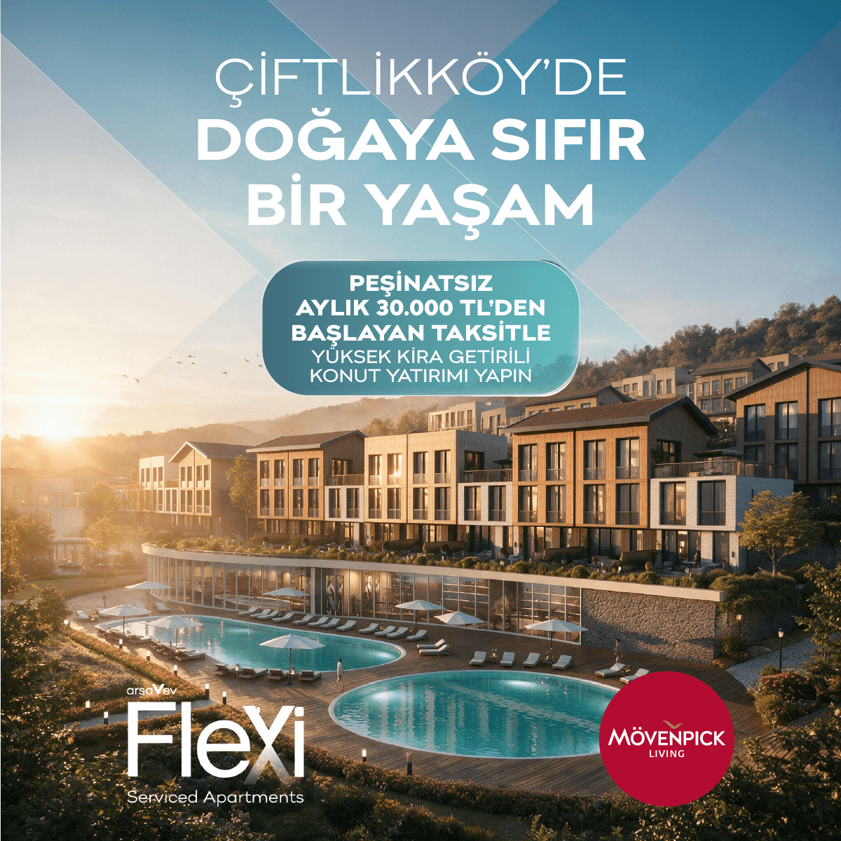 Wohnimmobilien-Investment mit Mieteinnahmen in Çiftlikköy mit arsaVev Flexi