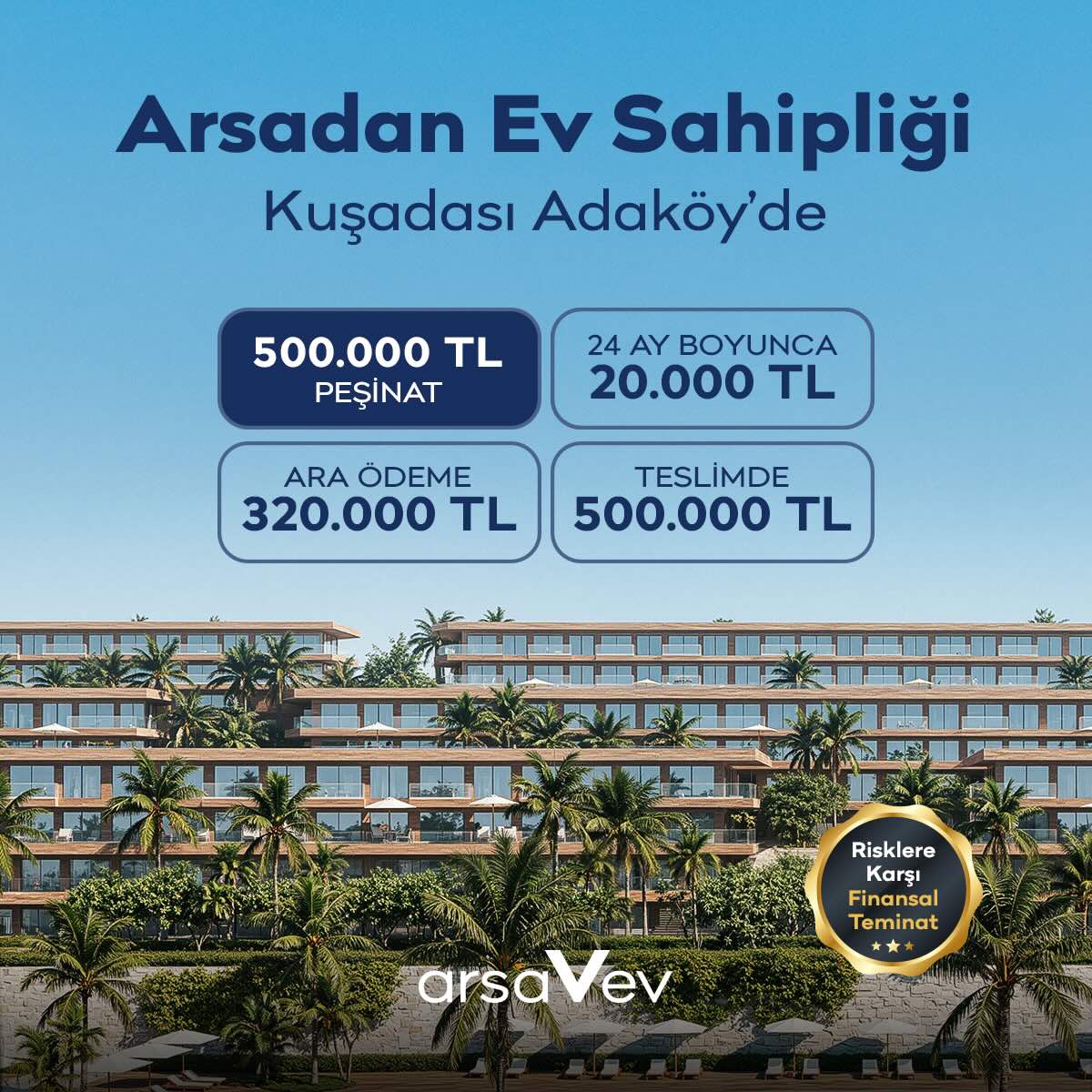 Ege’nin en özel lokasyonlarından Kuşadası Adaköy’de kazançlı bir yatırım fırsatı sizi bekliyor.